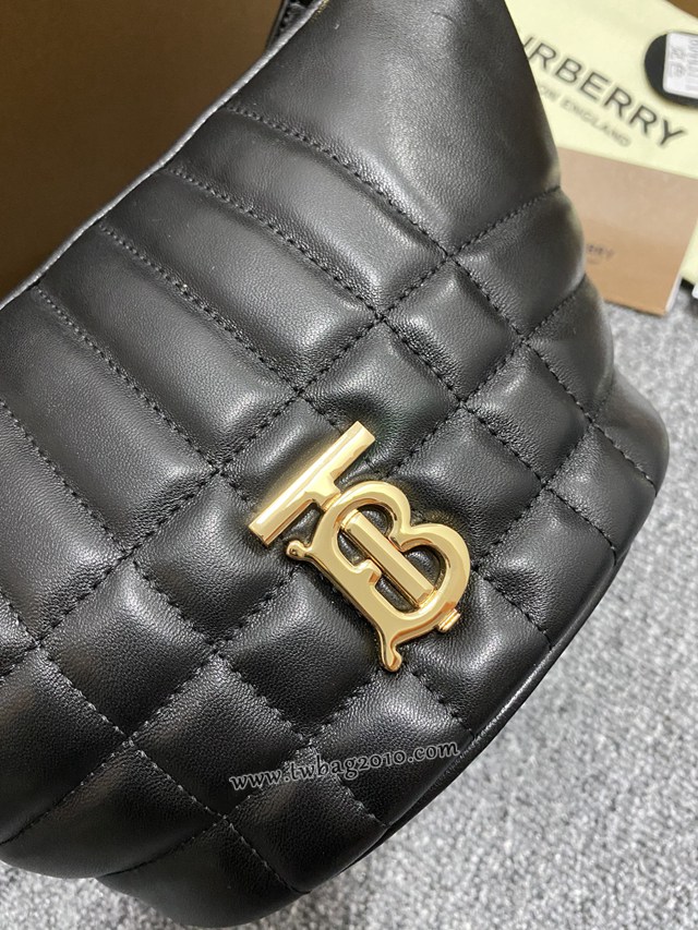Burberry專門店新款絎縫腰包 巴寶莉羔羊皮新月形斜挎腰包 yxb1131